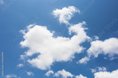 Obraz w ramie Blue sky with cloud