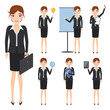 © Felizlalala - set of business woman character at office work. people character