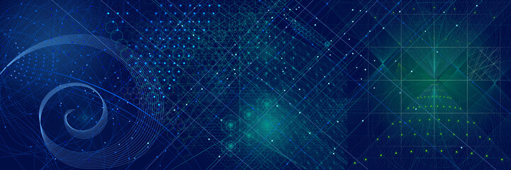 sacred geometry symbols and elements background