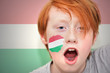 © luzitanija - redhead fan boy with hungarian flag painted on his face