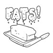 © lineartestpilot - black and white cartoon butter fats