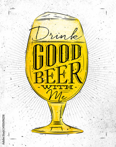 Fototapeta do kuchni Poster good beer