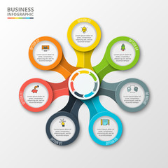 Aufkleber - Vector infographic design template.