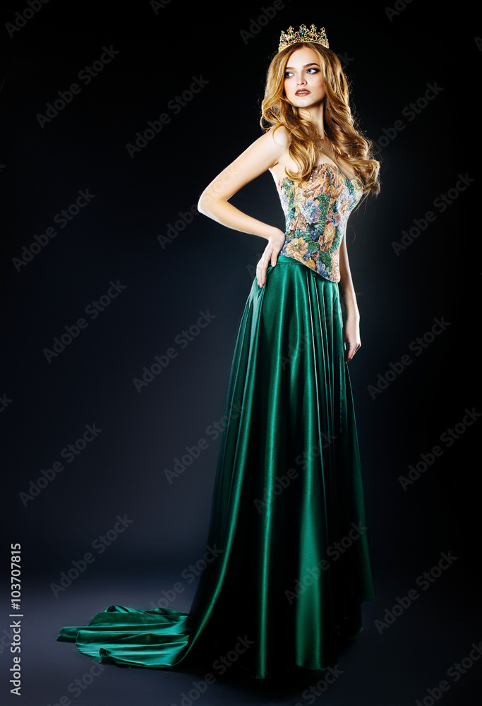 green emerald velvet dress Dancing Queen 1817 Long Quinceanera Dress Burgundy / 3XLarge main image 0