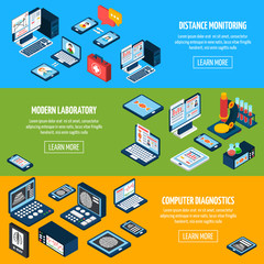 Poster - Telemedicine isometric banners