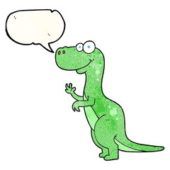  speech bubble textured cartoon dinosaur