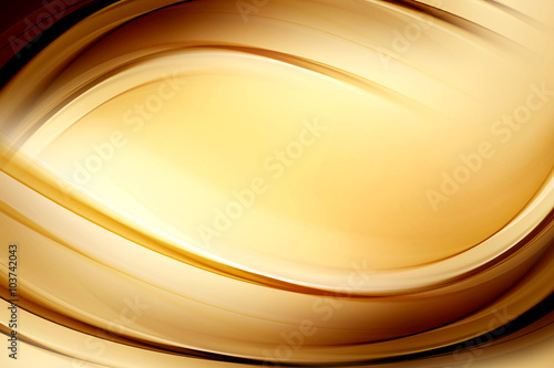 Fototapeta na wymiar Abstract Waves Gold Design Background