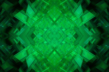 Abstract Green Fractal Background With Various Color Lines