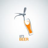 Fototapeta  - beer tap glass design vector background