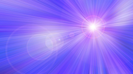 Wall Mural - abstract blue purple starburst light effect sparkle glowing rays background banner. raster illustrat