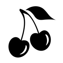 Cherry Silhouette Icon