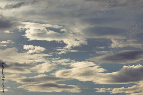 Obraz w ramie dramatic sky with cloud