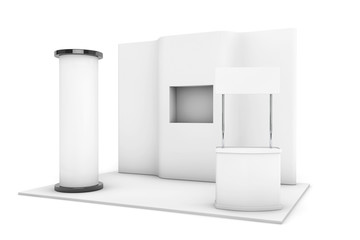 Leinwandbilder - Trade Commercial Exhibition Stand. 3d rendering