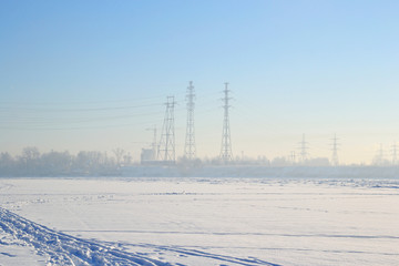 Wall Mural - Frozen River Neva.