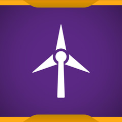 Wall Mural - Wind turbine icon for web and mobile