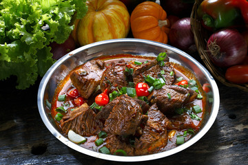 Wall Mural - stew cooked meat