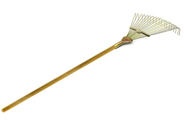 Rake isolated on white background