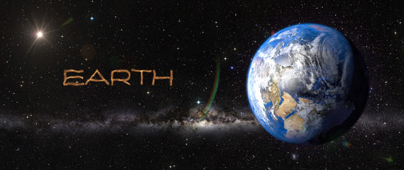 Wall Mural - earth in outer space.