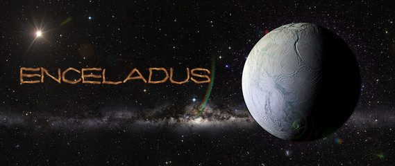 Wall Mural - enceladus in outer space.