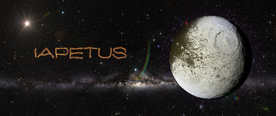 Wall Mural - Iapetus in outer space.