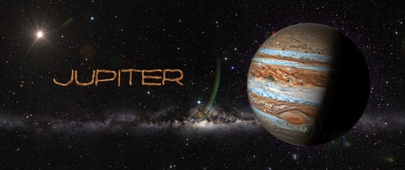 Wall Mural - planet jupiter in outer space.