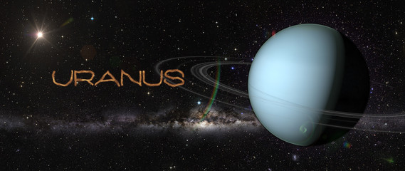 Wall Mural - planet uranus in outer space.