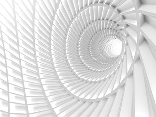 Wall Mural - abstract white tunnel hole background