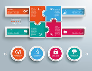 Wall Mural - colored puzzle spheres 4 circle template