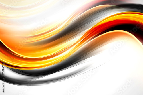 Obraz w ramie Orange Wave Design Background