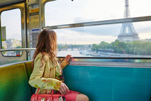 Woman In A Train Of Parisian Underground