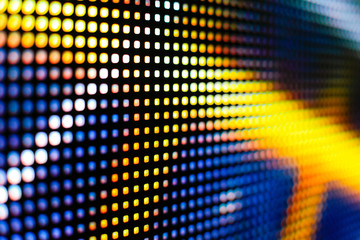 Wall Mural - Bright colored blue and yellow LED smd screen