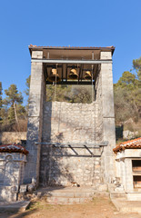 Wall Mural - Belfry of Church of St George (11th c.) in Podgorica, Montenegro