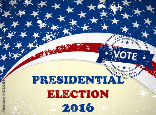 Fotografija Presidential election in the USA 2016 poster template