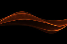 Red Glow Energy Wave. Lighting Effect Abstract Background With C