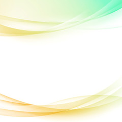 Wall Mural - light green orange bright border poster
