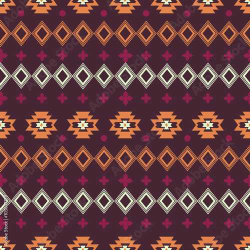 Obraz na płótnie canvas czteroczęściowy "tetraptyk" Wektor abstrakcyjne geometryczne elementy ramki, elementy graniczne, wzór, kolekcja etnicznych, tribal aztec sztuki wydruku, powtarzalne tło. 