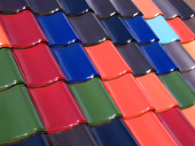 Dachziegel In Verschiedenen Farben