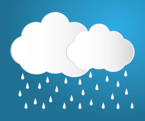 Sticker - Rain and cloud icon