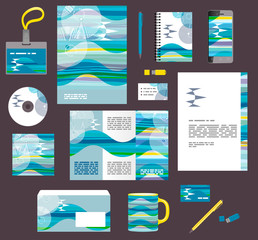 Wall Mural - corporate style business templates. set of modern abstract graph