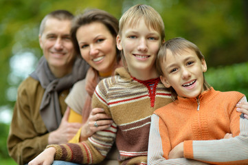 Canvas Print - Happy family of four