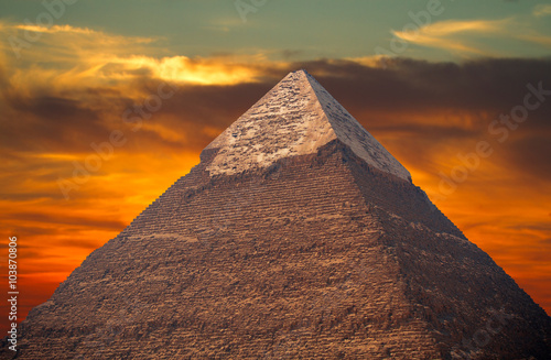 Naklejka na kafelki pyramids of the pharaohs in Giza