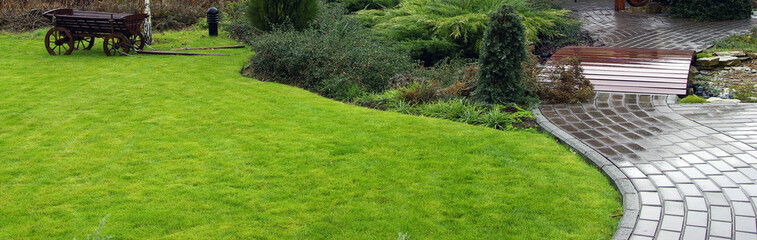 garden landscape in spring