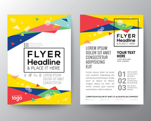 Wall Mural - Abstract 80's style Triangle shape Poster Brochure Flyer design
