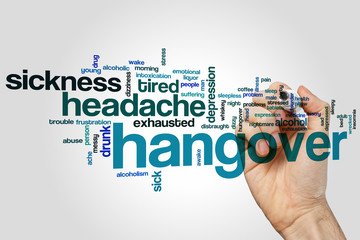 Canvas Print - Hangover word cloud