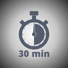 Wall Mural - 30 minutes stopwatch symbol, Timer icon