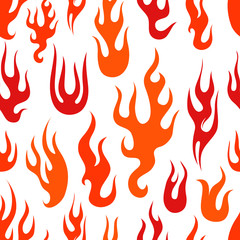 Fototapete - Different abstract flame silhouettes collection