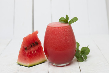 Fresh homemade watermelon juice