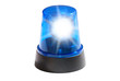 Blaulicht Polizei Notfall Alarm Licht, Sirene freigestellt auf weißem Hintergrund