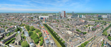 Panorama Of The Hague From The Panoramic Terrace On The 42nd Floor Of Het Strijkijzer Skyscraper, Netherlands