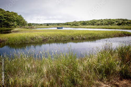 Fotografia, Obraz Boat & Marsh - West Harwich, Massachusetts